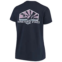 T-shirt pour femme Vineyard Vines bleu marine Dallas Cowboys Sunset Sail