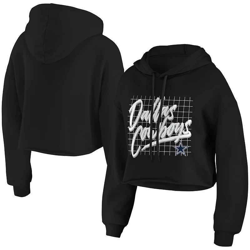Sweat à capuche court domestique WEAR by Erin Andrews Dallas Cowboys pour femme, noir