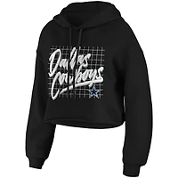 Sweat à capuche court domestique WEAR by Erin Andrews Dallas Cowboys pour femme, noir