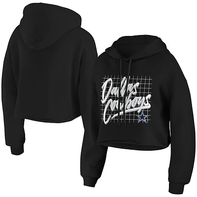 Sweat à capuche court domestique WEAR by Erin Andrews Dallas Cowboys pour femme, noir
