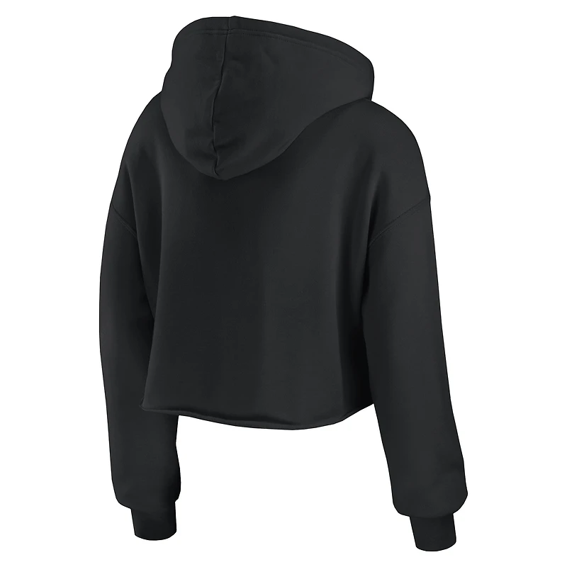 Sweat à capuche court noir Dallas Cowboys Prime pour femme WEAR by Erin Andrews