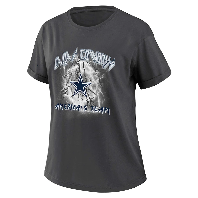 Women's WEAR by Erin Andrews Charcoal Dallas Cowboys Boyfriend T-Shirt