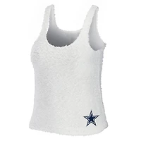 Women's WEAR by Erin Andrews Cream Dallas Cowboys Plus Cosy Scoop Neck Tank Top & Pants Set