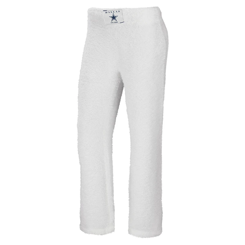 Women's WEAR by Erin Andrews Cream Dallas Cowboys Plus Cosy Scoop Neck Tank Top & Pants Set