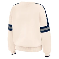 Pull à rayures crème Dallas Cowboys pour femme WEAR by Erin Andrews