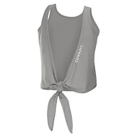 Women's WEAR by Erin Andrews Gray Dallas Cowboys Open Back Twist Tie Tank Top