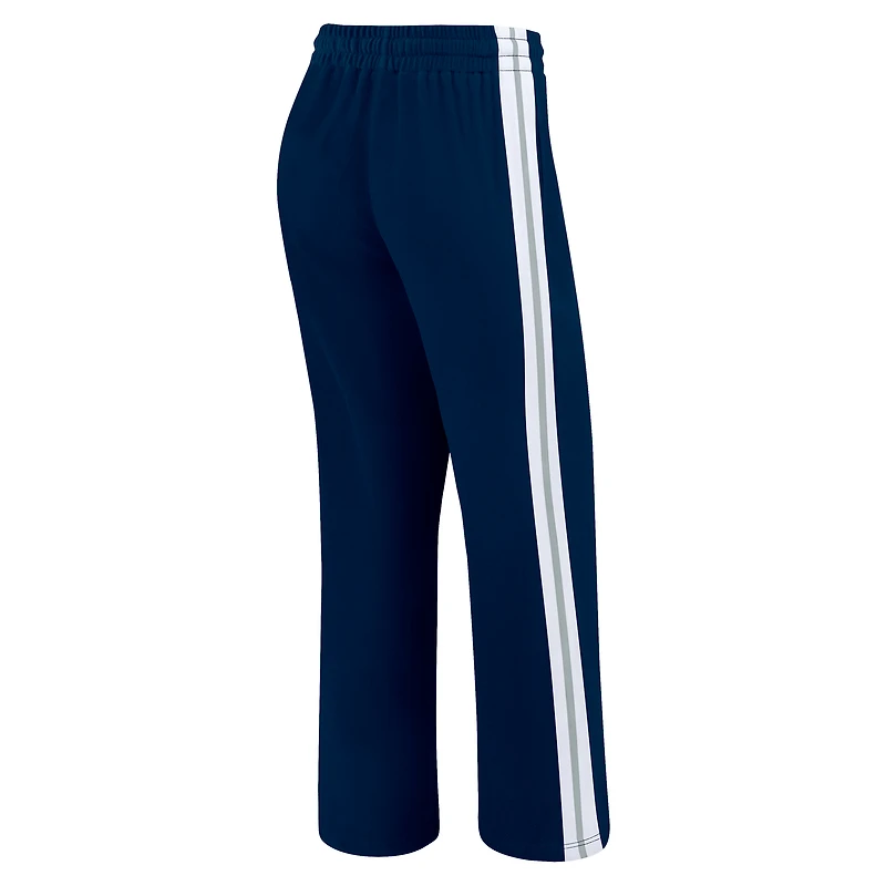 Women's WEAR by Erin Andrews Navy Dallas Cowboys Color-Block Straight Leg Pants