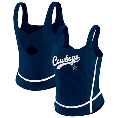 Women's WEAR by Erin Andrews Navy Dallas Cowboys Square Neck Tank Top