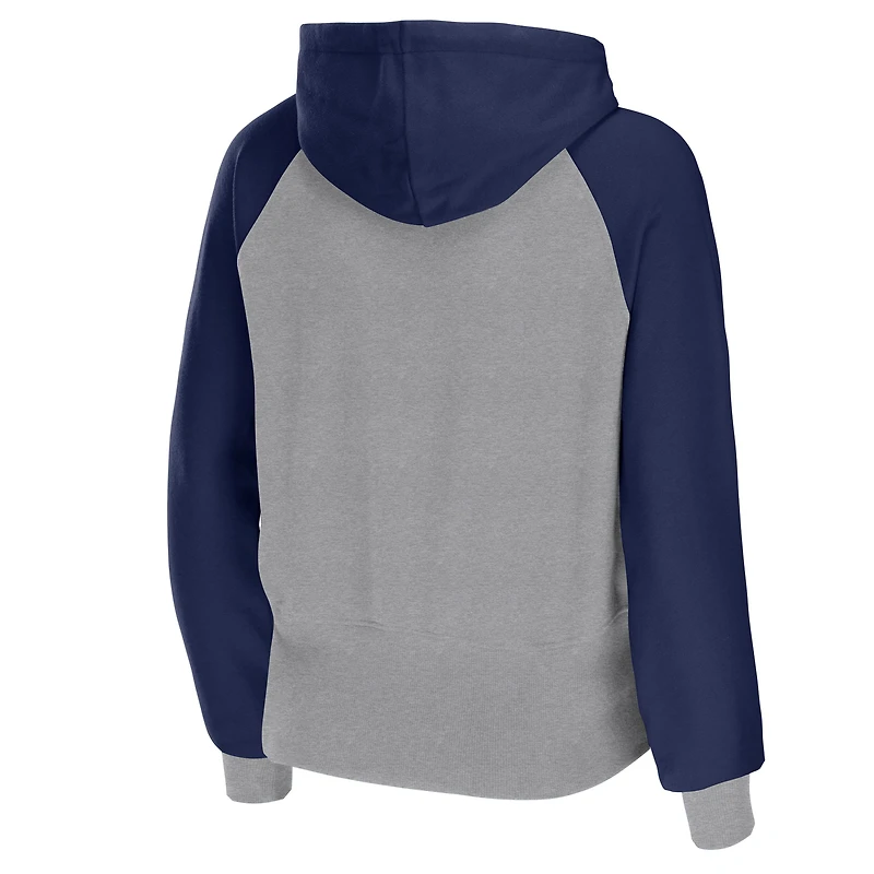 Sweat à capuche léger fermeture éclair intégrale WEAR by Erin Andrews Silver Dallas Cowboys pour femme