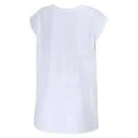 Women's WEAR by Erin Andrews White Dallas Cowboys Checker Muscle Tank Top