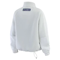 Women's WEAR by Erin Andrews White Dallas Cowboys Polar Fleece Half-Zip Jacket