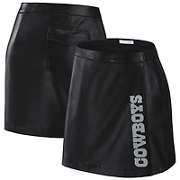 Women's WEAR by Erin Andrews x Gracie Hunt Black Dallas Cowboys Wrap Skirt