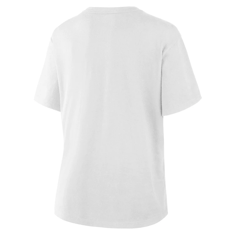 T-shirt blanc pour femme avec nœud et bottes Coquette des Cowboys de Dallas