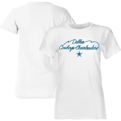 T-shirt blanc Dallas Cowboys Thunderstruck Foil pour femme