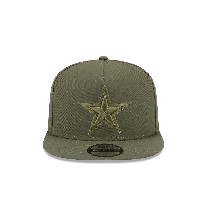 Youth New Era  Olive Dallas Cowboys Color Pack A-Frame 9FIFTY