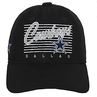 Casquette ajustable en laine rétro noire Dallas Cowboys pour jeunes