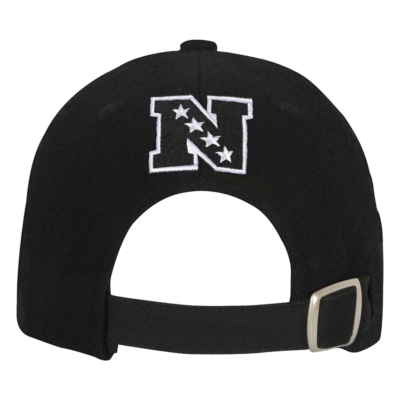 Casquette ajustable en laine rétro noire Dallas Cowboys pour jeunes