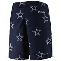 Short Columbia Dallas Cowboys Backcast Star Omni-Shade Allover Print pour jeune, bleu marine