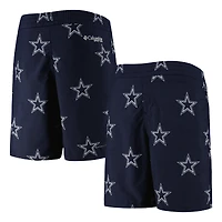 Short Columbia Dallas Cowboys Backcast Star Omni-Shade Allover Print pour jeune, bleu marine