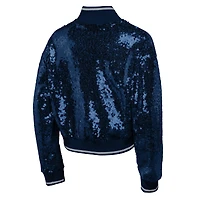 Veste à paillettes Glam Squad bleu marine pour jeune fille Outerstuff des Cowboys de Dallas