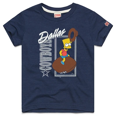 T-shirt bleu marine Tri-Blend Youth Homage x The Simpsons des Cowboys de Dallas