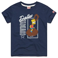 T-shirt bleu marine Tri-Blend Youth Homage x The Simpsons des Cowboys de Dallas