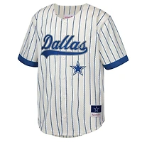 Youth Mitchell & Ness Emmitt Smith Cream Dallas Cowboys Retired Player Name Number Baseball Jersey