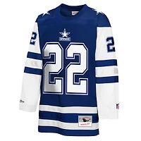 Maillot de hockey tendance bleu marine Mitchell & Ness Emmitt Smith des Cowboys Dallas pour jeunes