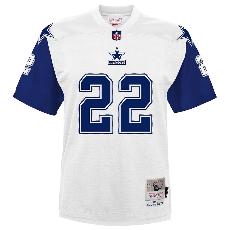 Maillot Mitchell & Ness Emmitt Smith blanc pour jeunes Dallas Cowboys 1994 Alternate Legacy