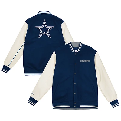 Veste universitaire Mitchell & Ness Dallas Cowboys bleu marine/crème pour enfant