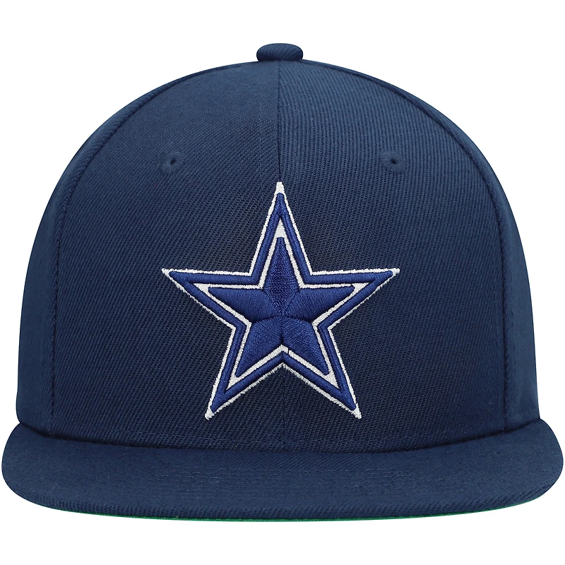 Youth Mitchell & Ness Navy Dallas Cowboys Team Ground Snapback Hat