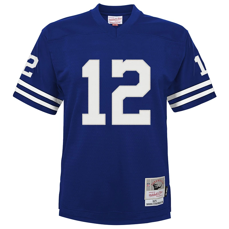 Maillot commémoratif Mitchell & Ness pour jeunes, Roger Staubach, des Cowboys de Dallas, joueur retraité