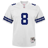 Maillot jeunesse Mitchell & Ness Troy Aikman blanc Dallas Cowboys 1992 Legacy