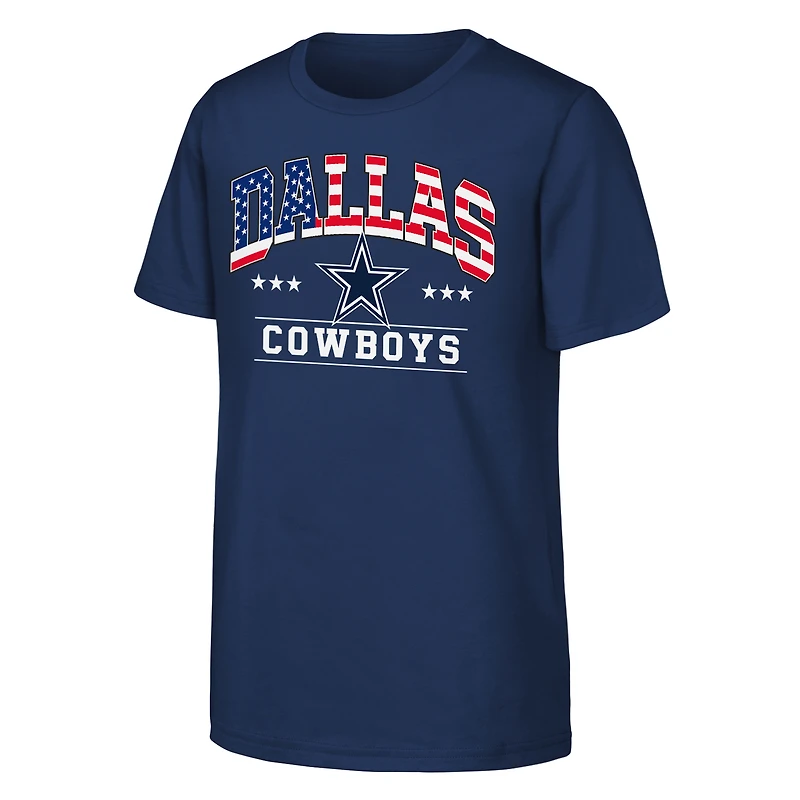 Youth  Navy Dallas Cowboys Americana Arch T-Shirt
