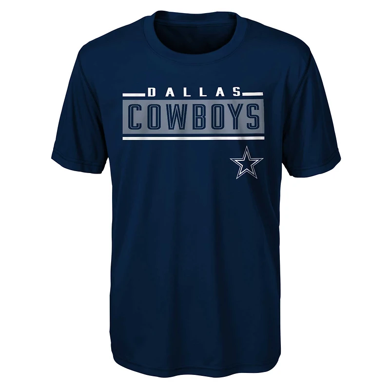 T-shirt pour jeune bleu marine Dallas Cowboys Amped Up