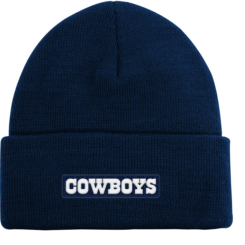 Youth Navy Dallas Cowboys Basic Cuffed Knit Hat