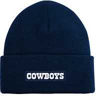 Youth Navy Dallas Cowboys Basic Cuffed Knit Hat