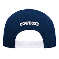 Casquette ajustable pré-courbée bleu marine pour jeunes de l'équipe des Cowboys de Dallas