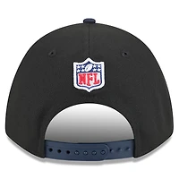 Youth New Era Black/Navy Dallas Cowboys 2025 NFL Draft 9FORTY A-Frame M-Crown Adjustable Hat