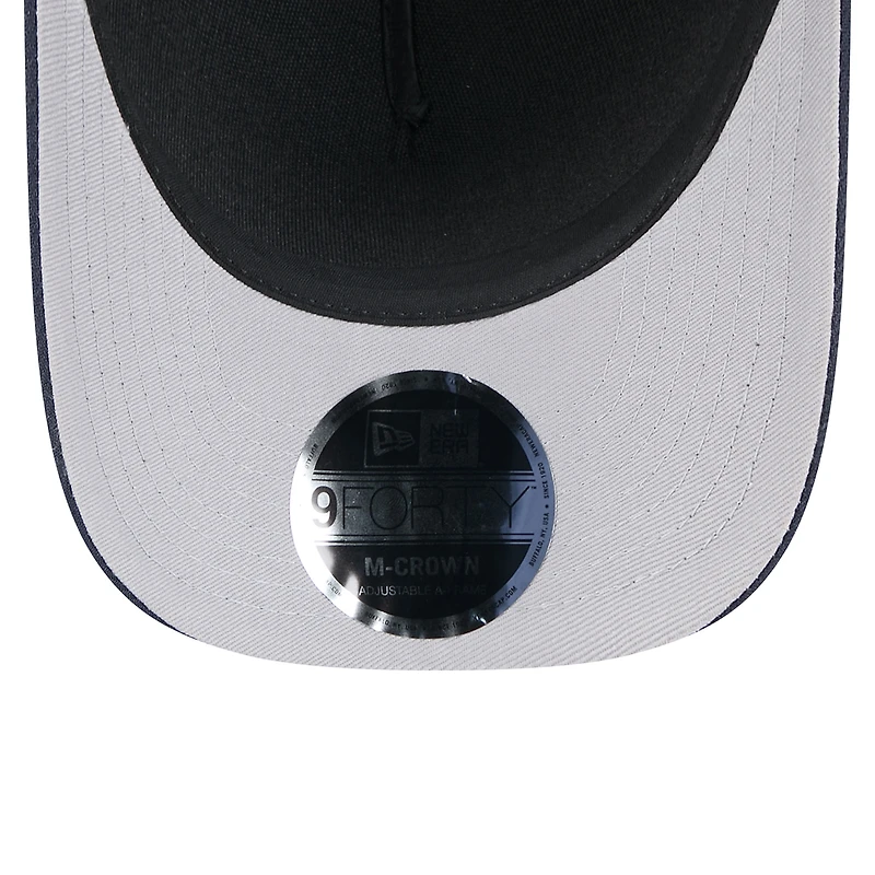 Youth New Era Black/Navy Dallas Cowboys 2025 NFL Draft 9FORTY A-Frame M-Crown Adjustable Hat