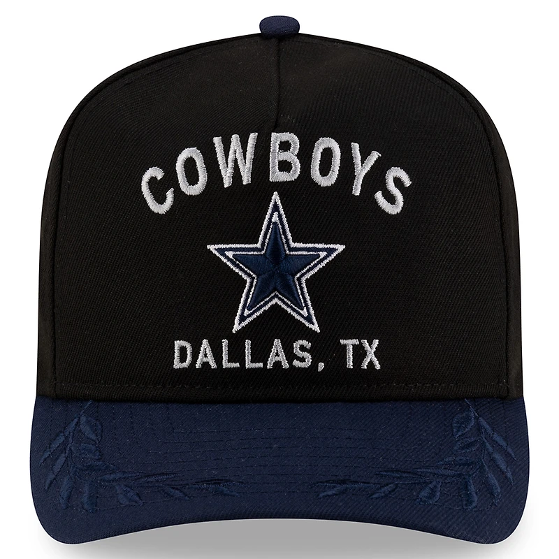 Youth New Era  Black/Navy Dallas Cowboys 2025 NFL Draft A-Frame 9FIFTY Snapback Hat