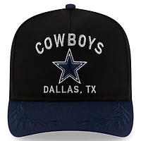 Youth New Era  Black/Navy Dallas Cowboys 2025 NFL Draft A-Frame 9FIFTY Snapback Hat