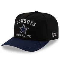 Youth New Era  Black/Navy Dallas Cowboys 2025 NFL Draft A-Frame 9FIFTY Snapback Hat