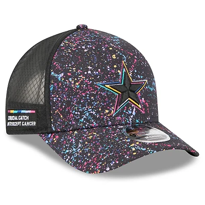 Youth New Era Black Dallas Cowboys 2025 NFL Crucial Catch 9FORTY Adjustable Hat