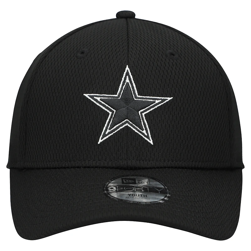 Youth New Era Black Dallas Cowboys B-Dub 9FORTY Adjustable Hat