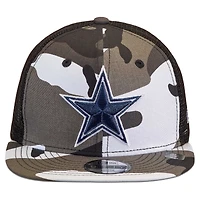 Youth New Era Camo/Black Dallas Cowboys Trucker 9FIFTY Snapback Hat