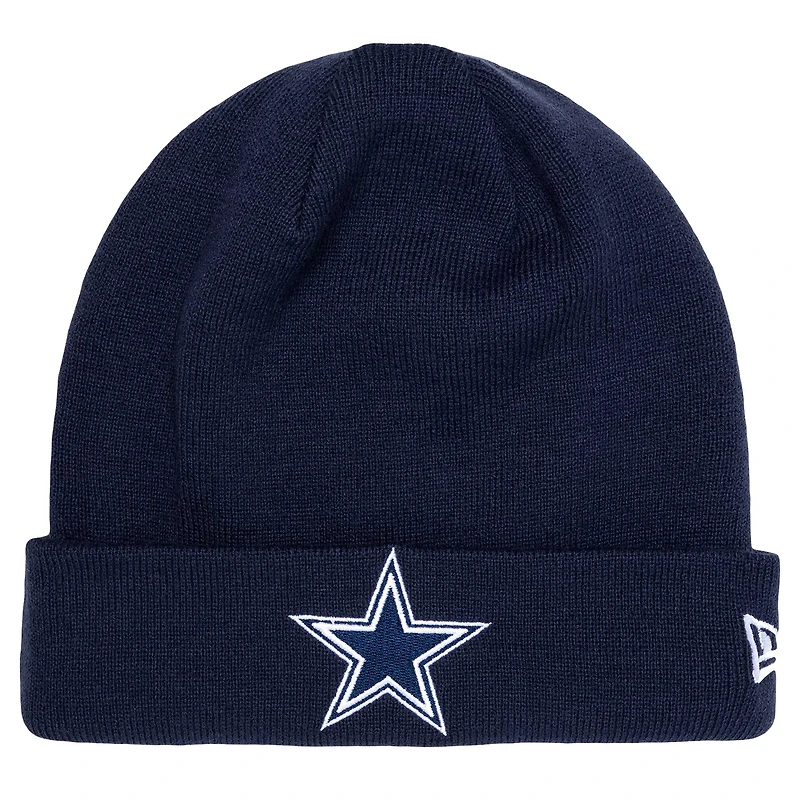 Youth New Era Gray/Navy Dallas Cowboys Active Reversible Cuffed Knit Hat