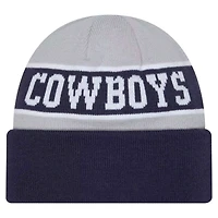 Youth New Era Gray/Navy Dallas Cowboys Active Reversible Cuffed Knit Hat