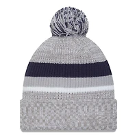 Youth New Era  Heather Gray Dallas Cowboys Cuffed Knit Hat with Pom