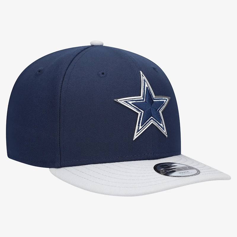 Youth New Era  Navy/Silver Dallas Cowboys 2026 NFL Draft Pre-Curved 9FIFTY Snapback Hat